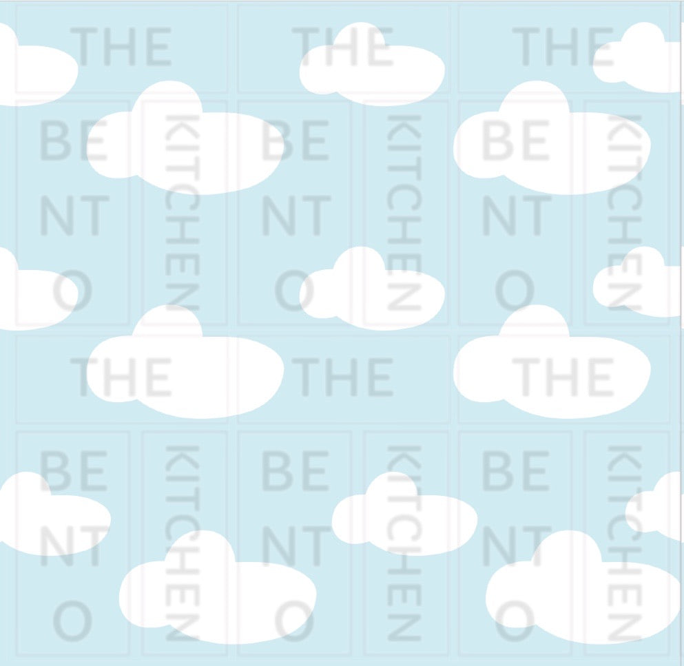 Clouds (printable background template) by The Bento Kitchen